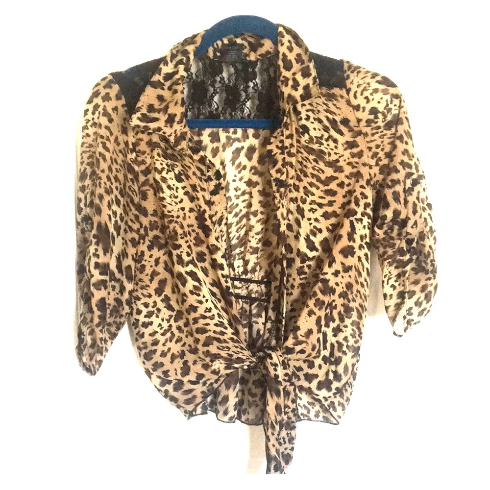 Wet seal cheetah print top